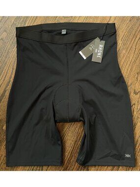 NWT Rhone Basic Cycling Bike Shorts Padded Black Mens Size XXL 2XL $98
